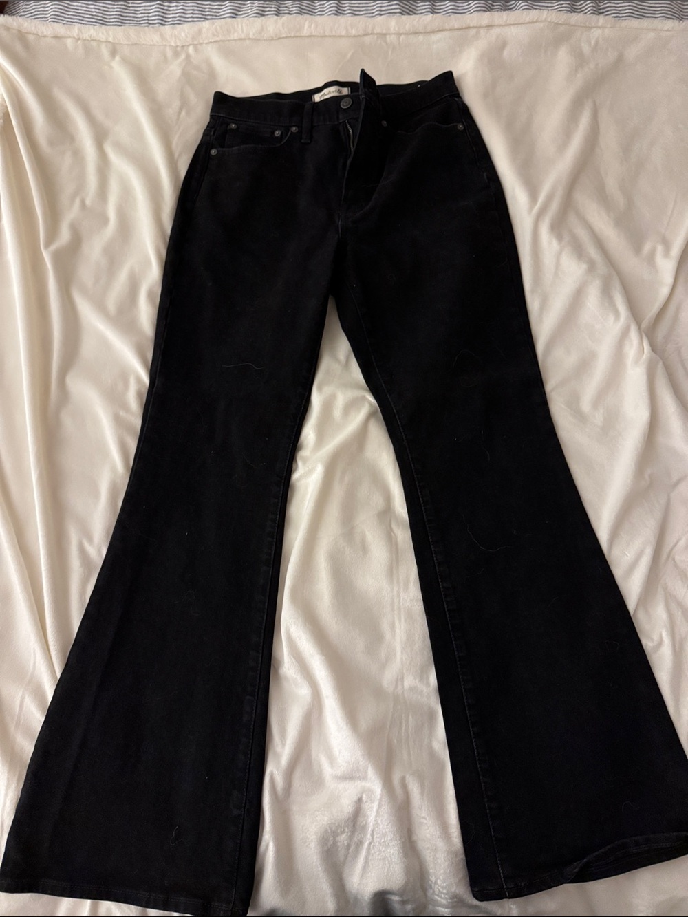 Madewell Black High-Rise Flare Jeans